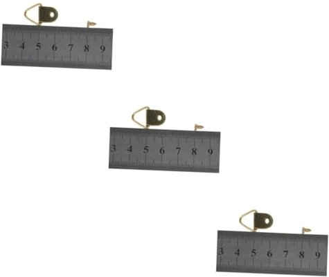 jojofuny 3 Sets Mini-dreieck-d-kleiderbügel Aus Metall Mit Einlochschrauben Für Bilderrahmen 100 Stück * 3