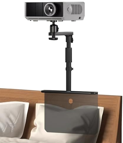 Bett Sofa Projektor Ständer, Höhenverstellbare Projektorhalterung Basis, 360° Drehung, Universal Nachttisch Projektor Halterung Halter Kompatibel mit XGIMI, VANKYO, Epson, Jinhoo, AuKing Projektoren