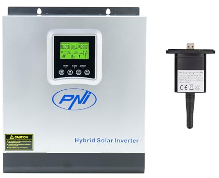 PNI Greenhouse SC1800C PRO Solarwechselrichter, 3KW 13A 3000VA, 24V, MPPT 60A, netzunabhängiger Reiner Sinus-Hybrid