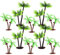 Blumomon 15 Stück Grüne Palme Kuchen Dekoration Kokosbaum Cupcake Topper Kokosnuss Palme Landschaft Modell, Passend für Kuchen Dekoration Landschaftsmodelle oder Haus Dekoration Supplies