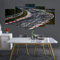 ZYCHKRL Wandbilder Mit Rahmen 5 Teiliges Leinwandbild Nürburgring Rallye-Strecke F1-Rennen 5 Platten Poster Wandbild Kunstdrucke Büro Küche Schlafzimmer wandbilder Wohnzimmer