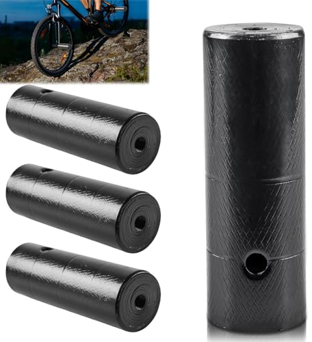 PRITOK Repose Pied Velo: Pack de 4 Bike Pegs, Universal Cale Pied Velo, Antidérapants Pegs VTT, Vélo De Route, Foot Pegs Axle Extension, Safe Driving, Noir