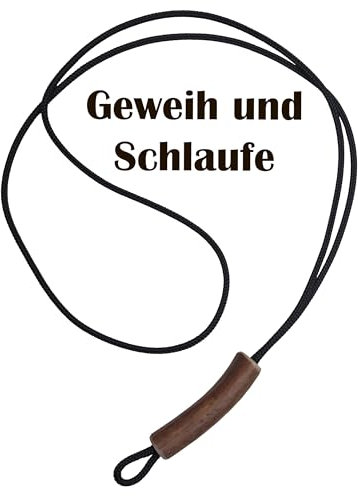 Pfeifenband mit Geweih ca. 50cm Lang 3mm dick passend für ACME Pfeifen und das Whistle Set (Schwarz, Geweih und Schlaufe)