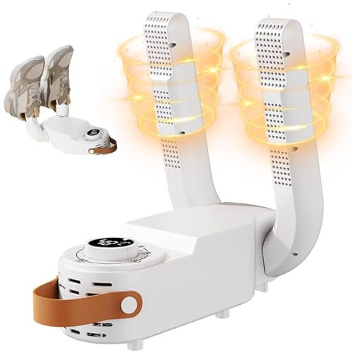Shoe Dryer, Electric Boot Dryer Foldable Foot Warmer Trainer Warmer with Timer and Antibacterial Function for Shoes Socks Boot Glove Hats