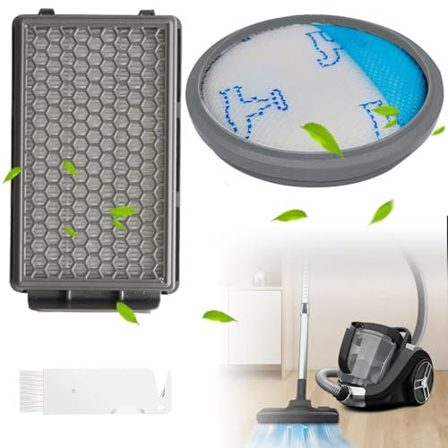 URHRHU 2 Filtros para Aspiradores Rowenta ZR005901 Kit Filtro HEPA Compact Power Ciclónico Tefal Rowenta RO3731EA, RO3753EA, RO3786EA (Alternativa a ZR005901)