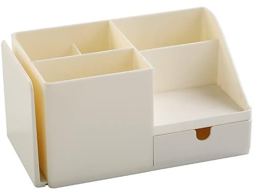 ISMYPEZZZ Organizador de Escritorio Extensible con Cajón y Lapicero, Desk Organizer Minimalista con Portalápices para Papelería, Oficina, Teletrabajo, Estudio y Oposiciones