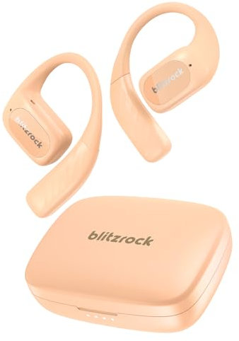 BlitzRock Auriculares Inalambricos Bluetooth Open Ear Auriculares Oreja Abierta Bluetooth 5.3 CT3, Rosa