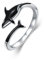 Shusukue Offener Orca-Ring, 925er Sterlingsilber, Orca-Tier, verstellbarer Ring, Geburtstag für Freundin/Tochter/Mutter