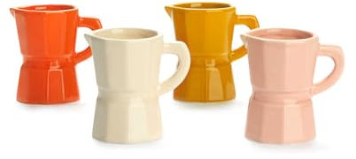 balvi Espressotassen-Set Moka Tassen-Set in Form Einer italienischen Kaffeekanne Keramik