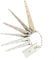 Feeler Gauges, Fire Door Gap Gauge, Stainless Steel Gap Gauge Set, 7 Pieces Pocket Tapered Ruler 1-6mm 20Mm Thickness Feeler Measurement Tool