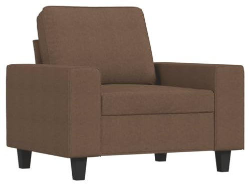 HEFZGDB 4-TLG. Sofagarnitur Braun Stoff Relax Sessel Couch Klein Jugendsofa Kleines Sofa für Empfangsraum Aufenthaltsraum Schlafzimmer Wohnbereich