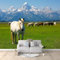 WHUOEUCO Papier Peint Panoramique Montagnes Prairies Animaux Chevaux 200x140 cm Papier Peint Murale Intissé 3D, Tapisserie Poster Decoration Murale pour Chambre Salon Bureau