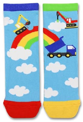 United Oddsocks Odd Pair for Kids – 1 Mismatched Pair Per Set – Fun Themes | Like Unicorns, Dinosaurs, Rainbows, Trucks & More – UK 9–12, EUR 27–30, US 9.5–13 – Colourful Gift Socks for Children