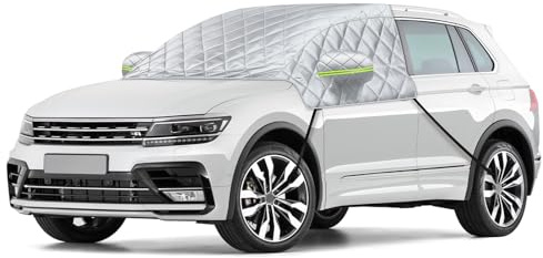 Windschutzscheibe Abdeckung Ersatz für VW Tiguan, Auto Frontscheibenabdeckung Schnee Abdeckung 6-Schicht Schutz für Schnee, EIS, UV, Frost Wischer & Spiegel Schutz