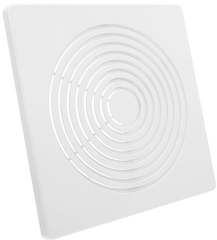 SHINEOFI Bathroom Exhaust Fan Cover with Spring Lock Square Ceiling Extractor Vent Grille for Low Noise Plastic Air Diffuser Easy Replacement for Bathroom Ventilation Fans