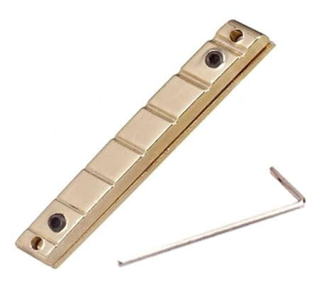 7 Saiten Gitarrenbrücke Nut Einstellbare Messing Brücke für 7 Saiten Elektro Ersatzteil Gitarre Höhenverstellbar