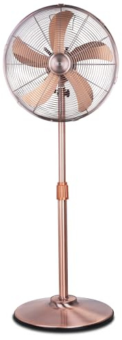 Air Pro 16 Pedestal Fan Adjustable Height Metal Standing Fan Wide-Angled Oscillation With Powerful Airflow For Instant Cooling 4 Speeds Compact with Quiet Operation to use at Home Office or Bedroom