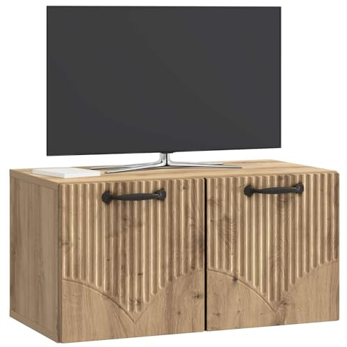 vidaXL Wandmontierter TV-Schrank Artisan-Eiche 59,5 x 31 x 30 cm, Moderner Wohnbereich, Rechteckiger Wandschrank, Viel Stauraum, Schlichtes Design für die Haushaltsorganisation