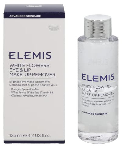 Elemis Weiße-Blumen-Augen- und Lippen-Make-up-Entferner, Zweiphasen-Augen-Make-up-Entferner , 1er Pack (1 x 125 ml) Pfingstrose,White Flowers