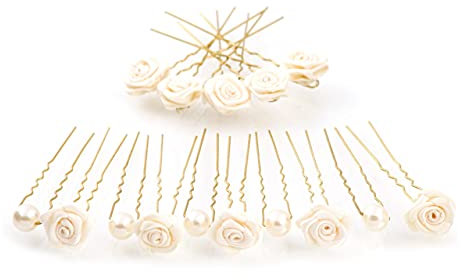15tlg. Braut - Haarschmuck Set - Brauthaarschmuck | Set-3-G - Beige
