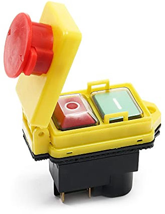 Wiltec Interrupteur de mise en marche et arrêt d'urgence – 72 x 41 x 75 mm – pour pompe diesel auto-amorçante/à fuel TP04032 / TP04013 – Pièce de rechange détachée