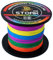 Stork HD, 4-Fach geflochtene Angelschnur 600m (Multicolor, 40 lbs / 18.1 kg / 0.29 mm)