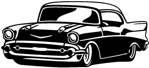 Samunshi® Wandsticker Classic Car Oldtimer Wandtattoo Cruiser Wandaufkleber 210 x 93cm schwarz
