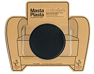 MastaPlasta Selbstklebende Premium Leder Reparatur Rund Patch - Schwarz Kreis 8cm x 8cm. Sofortige Polsterung Qualität Patch für Sofas, Autositze, Jacken, DIY