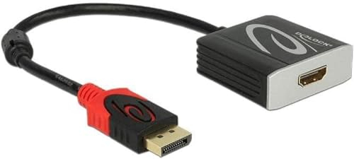 DeLock Adapterkabel DisplayPort 1.2 Stecker > HDMI 2.0 Buchse schwarz 4K 60Hz Aktiv