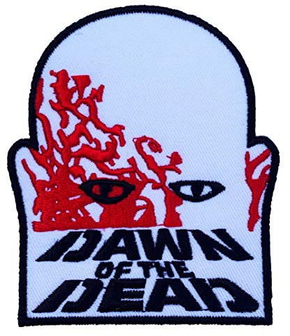 Dawn of the Dead Logo Patch (9 cm) DIY Embroidered Iron or Sew on Badge Applique Horror Movie Poster Night Living Zombies Souvenir Costume