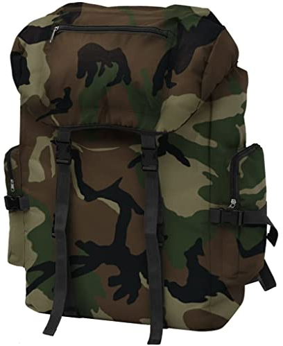 vidaXL BW Kampfrucksack Bundeswehr Outdoor Army Armee Trekking 65 L Camouflage