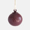 Lyngby Porcelæn Dekorationskugel Ø7 cm Rhombe handgefertigtes Porzellan, rot