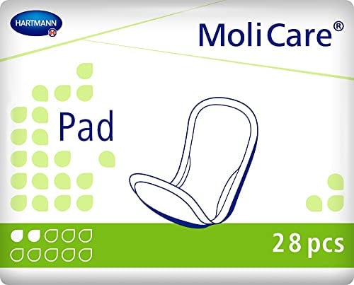 MoliCare Pad 2 Tropfen: Anatomische Einlagen für leichte bis mittlerer Blasenschwäche, 12x28 Stück