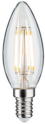 Paulmann 28684 LED Lampe Filament Kerze 4,8W Leuchtmittel dimmbar Klar 2700K Warmweiß E14