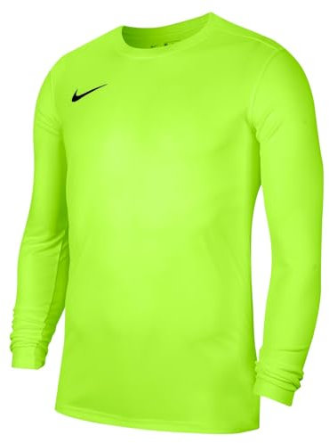 NIKE Men's M Nk Dry Park Vii Jsy Ls T shirt, Volt/(Black), M UK