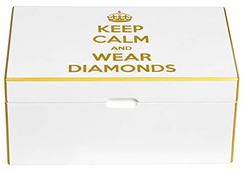 Schmuck.- und Uhrenkoffer Keep Calm MEDIUM White Piano