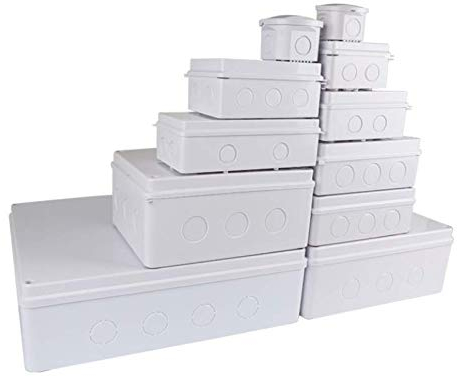 Powertool Elektrische Abzweigdose, IP55, wetterfest, für Projekte, Instrumente, Öffnungsloch-Projektbox, 1 Stück – 50 x 50 mm