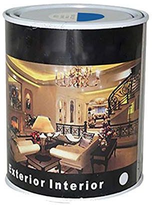 H HANSEL HOME Pintura Esmalte al Disolvente para Madera y Metal, Pintura Alquidica de Rápido Secado para Superfícies Interiores y Exteriores(Azul Luminoso, 375 ML)