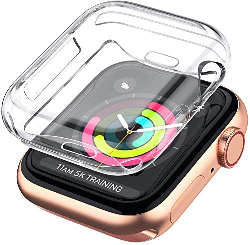 Schutzhülle für Apple Watch Display & Gehäuse Series 8 7 6 5 4 3 2 1 SE - Soft TPU Case in 45mm 44 42 41 40 38 mit Display-Schutz (44mm)