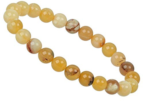 ELEDORO Chakra Armband 8 mm - Edelstein Stretcharmband | ELEDORO: handgefertigte 8-mm-Edelsteinarmbänder, 19 cm - besondere Auswahl für Yoga, Meditation und Achtsamkeit