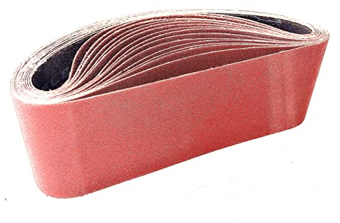 Schleifbänder 75 x 457 mm, (15 Stück) Schleifband 80/120 /150/240 /400 je 3 Stück der Körnung, für Bandschleifer Schleifmaschine und Schleifen-NIKARUNY