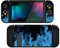 PlayVital Cover Protettiva Custodia per Nintendo Switch Copertura Morbida TPU Case per NS Switch Joycon Console con Copri Tasti ABXY Direzionali Colorati-Fiamma Blu