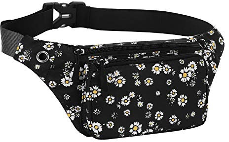 HAWEE Sac Banane Sport de Voyage Ceinture de Course Unisexe Léger Multicolore Avec Ceinture Réglable et Prise Casque Pour Homme Femme Randonnée Jogging Vélo