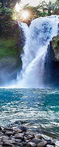 A.Monamour Türtapete Selbstklebend Türfolie Türposter 3D Tegenungan Wasserfall Im Dschungel In Bali Indonesien Vinyl Folie Türdeko Tapete Wandbild Türaufkleber Türtattoo 90 x 200 cm