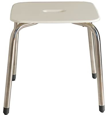 Tecnoservice Badhocker mit integrierter Sitzfläche und Mittelöffnung 4FAXIS02 aus poliertem Stahl N2