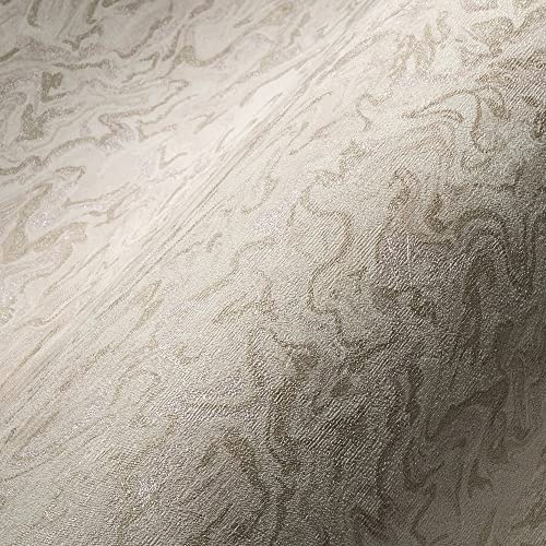 A.S. Création Livingwalls My Home My Spa Tapete Modern Beige Creme 383583 10,05x0,53m Vliestapete Schlafzimmer Made in Germany, Creme, Pastelviolett, 10,05m x 0,53m