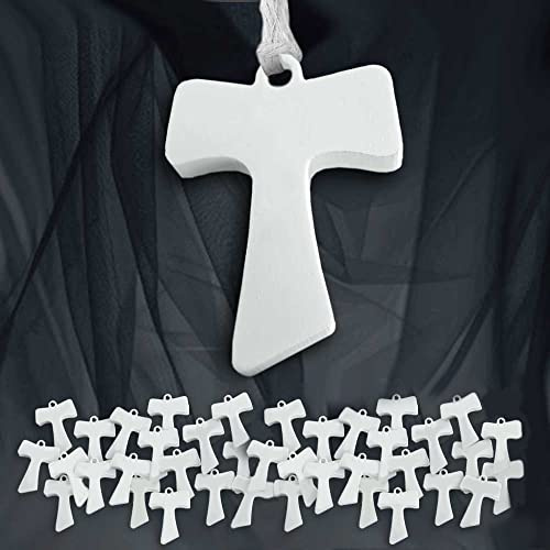 50pz Croce TAU Bomboniera Prima Comunione Battesimo Betlemme Crocifisso per decorazione scatolini Prima Comunione Battesimo Natale Pasqua Matrimonio