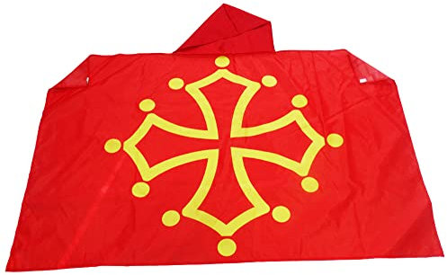 AZ FLAG - Bandiera Midi-Pirenei - Occitania - 150 x 90 cm - Mantello bandiera Occitan - Francia 100% poliestere con maniche integrate - Body Flag - 80 g
