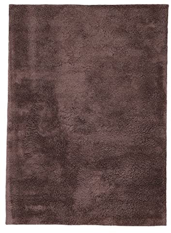 carpetfine Hochflorteppich Silky Braun Flauschig weicher Langflor Shaggy Teppich 60x90 cm für Wohnzimmer, Schlafzimmer & Kinderzimmer