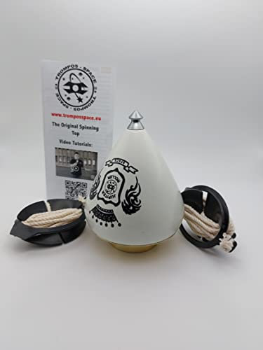 TROMPOS SPACE Gerardo Montero y Javi De María Jupiter Roller Oro + Cuerda Regalo, Color Blanco, Mediano (JROCUER)